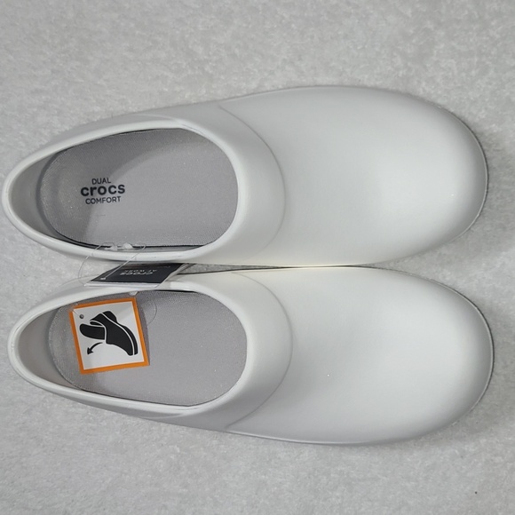 Crocs At Work Womens White Neria Pro II Slip On Clogs Shoes Size 10 - Picture 2 of 6